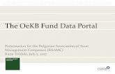 The OeKB Fund Data Portal · The OeKB Fund Data Portal Central platform for the exchange of fund data Internationally standardized format FundsXML 4.0.1 Access to the data can be