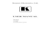 Kramer Electronics, Ltd. › downloads › manuals › vs-84h_11_25_46.pdf · 4 Defining the VS-84H 8x4 HDMI Matrix Switcher 5 4.1 Using the IR Transmitter 8 5 Installing the VS-84H