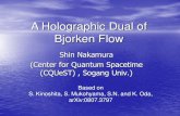 A Holographic Dual of Bjorken Flow - research.ipmu.jpresearch.ipmu.jp/seminars/pdf/20080919SNakamura.pdf · YM-theory plasma •Lattice QCD: a first-principle computation However,