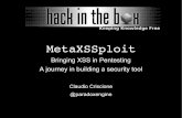 MetaXSSploit - Home - Hack In The Box Security Conferenceconference.hackinthebox.org › hitbsecconf2011ams... · HITB 2011 – MetaXSSploit – Claudio Criscione Automatic bugtraq
