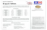 SUPPLEMENTS #3528 Equi-Min - Clarence...complete and balanced grain-based feed. SUPPLEMENTS Analysis Magnesium 5.00 % Thiamin 300 mg/kg Potassium 5.00 % Riboflavin 200 mg/kg Iodine