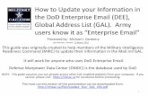 How to Update your Information in the DoD … › files › Update_Your_GAL_Info.pdfHow to Update your Information in the DoD Enterprise Email (DEE), Global Address List (GAL). Army