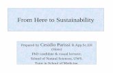 From Here to Sustainability - University of Western …From Here to Sustainability Prepared by Cesidio Parissi B.App.Sc.EH (Hons) PhD candidate & casual lecturer, School of Natural