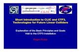 Short Introduction to CLIC and CTF3, Technologies for ... · frequency multiplication pulse compression & frequency multiplication Delay Loop x 2 gap creation, pulse compression &