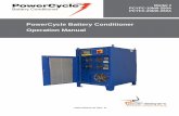 PowerCycle Battery Conditioner Operation Manual · PowerCycle Battery Conditioner . Operation Manual . ... If the LCD is not lit or if the above message is not displayed contact Power