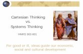 Cartesian Thinking vs. Systems Thinking€¦ · What is NOT Systems Thinking?… It is NOT analysis Analyzing something involves breaking it down into bite-size, manageable pieces.