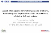Asset Management Challenges and Options, Including the ...€¦ · Asset Management Challenges and Options, Including the Implications and Importance of Aging Infrastructure Presentation