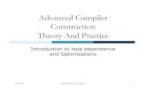 Advanced Compiler Construction Theory And Practiceqyi/classes/Dragonstar/1-dependence.pdf · Advanced Compiler Construction Theory And Practice Introduction to loop dependence and