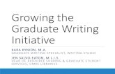 Growing the Graduate Writing Initiative€¦ · Growing the Graduate Writing Initiative KARA KYNION, M.A. GRADUATE WRITING SPECIALIST, WRITING STUDIO JEN SALVO-EATON, M.L.I.S. HEAD