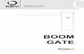BOOM GATE - Downee › ... › Boom-Gate-Installation.pdf · 1 2 3 4 5 7 Safety warnings 2.1 4.1 4.2 4.3 4.4 4.5 5.1 5.2 Product Introduction Technical characteristics Preliminary