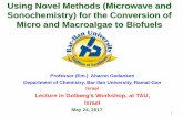 Using Novel Methods (Microwave and Sonochemistry) for the ... › ~agolberg › mobi › 4.pdf · Using Novel Methods (Microwave and Sonochemistry) for the Conversion of Micro and