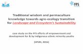 Traditional wisdom and permaculture knowledge towards …ali-sea.org/wp-content/uploads/11.SPERI_Agroecology.pdfTraditional wisdom and permaculture knowledge towards agro-ecology transition