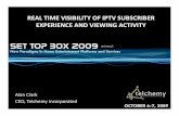 REAL TIME VISIBILITY OF IPTV SUBSCRIBER EXPERIENCE … › Conferences › 2009 › STB_2009_telchemy.pdf– IPTV QoE Measurement – ITU‐T SG12 P.NAMS – Performance Management