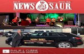 THE NEWSOSAUR I DINOMUSEUM · Raffle. Wes Kaban, the Managing Director of GP Auto Group surprised everyone with a generous check in support of the museum! The museum launched its