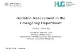 Geriatric Assessment in the Emergency Department · Cognitive disorders 20% 46% Yes RR 1.7 at 3 yrs Depression 27% 33% No RR 1.6 after 27 yr s of follow-up Dependence 75% 25% Yes