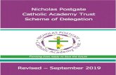Nicholas Postgate Catholic Academy Trust Scheme of Delegation€¦ · NICHOLAS POSTGATE CATHOLIC ACADEMY TRUST – SCHEME OF DELEGATION 2 | P a g e x. ‘Diocesan Trustee’ means