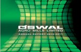 BOARD OF DIRECTORS - Oswal Agro Mills REPORT 2011.pdfBrief Resume of the person to be appointed/re-appointed as Director: 1. SHRI ABHEY KUMAR OSWAL is a Director of the Company, appointed
