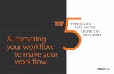 TOP IT PROCESSES THAT ARE THE CULPRITS OF ......Top ve IT processes that are the culprits of busy work. SOLUTION: An automated provisioning workflow that gathers critical information,