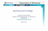 Questionnaire Design - Massey University Mata O Te...Questionnaire Design A planned, thoughtful process based on systematic principles. Involves the simultaneous integration of four