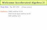 Welcome Accelerated Algebra 2!thecarucciclass.weebly.com/uploads/3/1/1/0/... · Review of Trigonometry q Derive 45-45-90 Triangle Relationship. o Think… What shape can you split