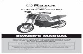 OWNER S MANUAL - Razor...Do not activate the speed control on the hand grip unless you are on the product and in a safe, outdoor environment suitable for riding. The normal powered