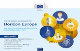 Commission proposal for Horizon Europe · CLUSTER 3 Digital and Industry: Priorities Reshaping economies and societies through key enabling technologies (KETs) and digital transformation