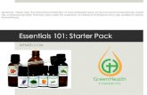 Essentials 101: Starter Pack - WFMED · Essentials 101: Starter Pack WFMED.COM Disclaimer: Please note, the International Federation of Aromatherapists does not recommend that Essential