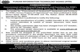 Tender Document - PITB Doc... · The tender document is available in the office of thPunjab Information Technology Board, 13 Floor, Arfa Software Technology Park, 346-B, Ferozepur
