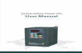 GK3000 SINGLE PHASE VFD User Manual · VFD and its peripheral circuits, and all wires should be in good connection. Risk of VFD damage. CAUTION ²Do not open the cover after power.