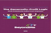 The Generosity-Prot Logic - BeyondMe · The Generosity-Prot Logic BeyondMe believes that a spirit of generosity makes for better leaders. Rather than being diametric opposites, generosity