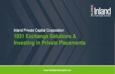 Inland Private Capital Corporation 1031 Exchange Solutions ...evbar.org/materials/20190215 Inland 1031 Exchanges.pdf · their CRE allocations in direct real estate ... securitized