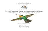 Climate Change and the Hummingbirds of the Monteverde ... · Climate Change and the Hummingbirds of the Monteverde Cloud Forest, Costa Rica E. Deliso 4 Abstract It has been recently