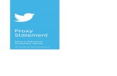 Proxy Statement · 2020-04-27 · PROXY STATEMENT FOR 2016 ANNUAL MEETING OF STOCKHOLDERS TWITTER, INC. PROXY STATEMENT FOR 2016 ANNUAL MEETING OF STOCKHOLDERS To Be Held at 2:00