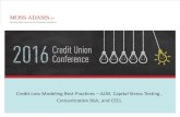 Credit Loss Modeling Best Practices – ALM, Capital Stress Testing , Concentration ... › ... · 2018-08-07 · Credit Modeling Best Practices , 2015 . Wilary Winn Background .