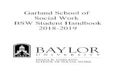 BSW Student Handbook 2018-2019 - Baylor University · BSW Student Handbook 2018-2019 . 2 Baccalaureate Student Handbook Table of Contents MESSAGE FROM THE DEAN 3 A SOCIAL WORK CAREER