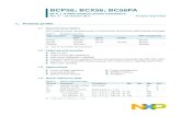 BCP56; BCX56; BC56PA - NXP SemiconductorsBCP56; BCX56; BC56PA 80 V, 1 A NPN medium power transistors Rev. 9 — 25 October 2011 Product data sheet Type number[1] Package PNP complement