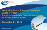 Kentucky Public Pension Oversight Board (PPOB) Pension Oversigh… · nominal returns, dividend yields, earnings yields, etc. –historical plan performance. •The actuary may consider