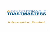 Web Sites - Golden Triangle Toastmasters · 2016-09-28 · . 3 Golden Triangle Toastmasters Club Officers for 2011 – 2012 . ... The Toastmaster of the Day is in charge of the educational