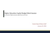 Higher Education Capital Budget Work Sessionleg.wa.gov/Senate/Committees/WM/Documents/Higher Ed...Higher Education Capital Budget Work Session An overview of higher education capital