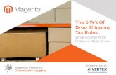 The 5 W’s Of Drop Shipping Tax Rules - Magento › sites › default › files8 › 2018-10 › ... · The 5 W’s Of Drop Shipping Tax Rules / 4 In addition, many drop shippers