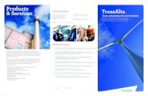 Products TransAlta. & Services. Contact Information Energy Mgmt Solutions...Corporate O˜ce Corporate Profile. Generation • 8,641 megawatts (MW) of net capacity owned and operated