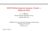 SCR Performance Issues: Coal---- Natural Gas...Plate SCR Catalyst Extruded Ceramic Honeycomb SCR Catalyst • Depending on T,NH3,SO3 will only fill up certain pores sizes with ABS