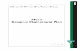 Moab Resource Management Plan...decisions. Upon receipt of an application for a renewable energy project, the BLM would require a site-specific NEPA analysis of the proposal before