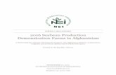 2016 Soybean Production Demonstration Farms in Afghanistan · SUBJECT AREA REPORT 2016 Soybean Production Demonstration Farms in Afghanistan A Partnership Soy Industry Development