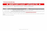 TOYOTA IMPORTANT UPDATE › odi › rcl › 2016 › RCMN-16V340-4491.pdfVehicle Delivery personnel should also refer to the Takata Airbag Recall Hot Sheet published July 2016 for