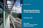 Spending Reviews in the Netherlands · • External expertise of Netherlands Bureau for Economic Policy Analysis to ensure quality of proposed options and realism of proposed spending
