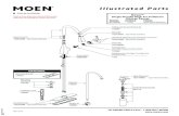 Illustrated Parts - Moen · Kiran™ Single-Handle High Arc Pulldown Kitchen Faucet MODEL HANDLE FINISH 87599SRS Lever Spot Resist Stainless TO ORDER PARTS CALL: 1-800-BUY-MOEN Illustrated