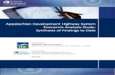 Appalachian Development Highway System Economic …...Appalachian Development Highway System Economic Impact Study: Synthesis of Findings to Date 4. Research Importance. Even with