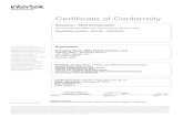 Certificate of Conformity...Certificate of Conformity Report Number: Date of expiry: Certification body: Intertek Testing Services NA, Inc. Initial registration: December 22, 2016