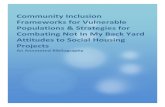 Community Inclusion Frameworks for Vulnerable Populations ... · Social Housing Projects: An Annotated Bibliography Author(s), year, title, journal Ravensbergen, F. & VanderPlaat,